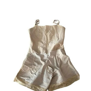 Leonisa Women's Beige Sleeveless One Piece Jumpsuits Shapewear